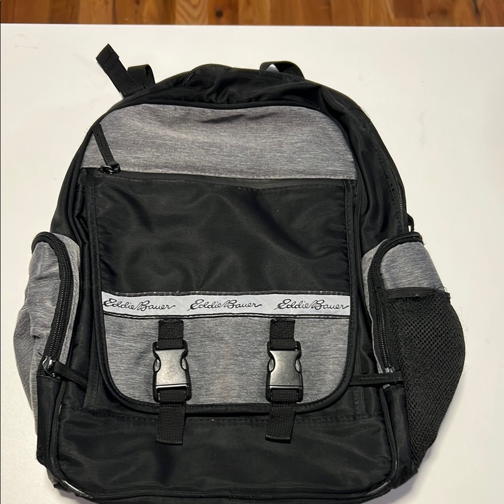 Eddie Bauer Black and Gray Diaper Backpack